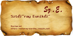 Sztáray Euniké névjegykártya